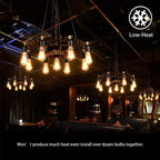 Gesto 4W E27 E26 Base Edison Bulb | Antique Filament Light | 15000 Hours | Hanging LED Warm White 2700K Vintage Bulbs (Pack of 4)