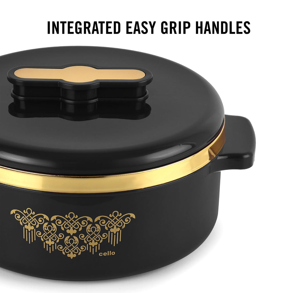 CELLO Exotic 1500 Casserole Hot Pot Case for Daily Use 1500 ml, Black |