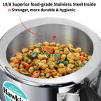 Hawkins Classic 1.5 Litre Triply Stainless Steel Pressure Cooker | Straight Body | Induction & Gas Compatible | Ideal for 1–2 persons | ISI Certified | Guaranteed for 5 year | Silver (SSTCL15)