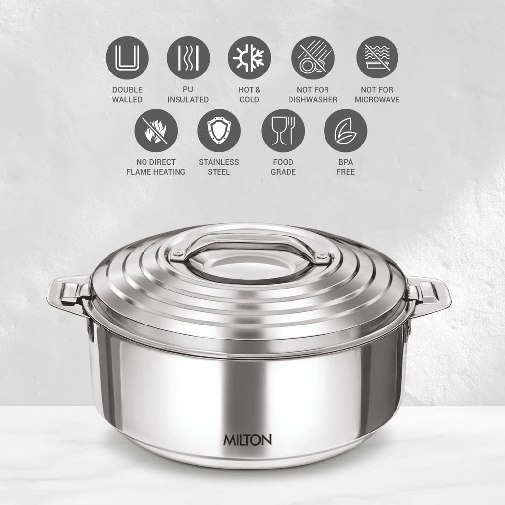MILTON Galaxia Set of 3 Insulated SS Casserole (1.2, 2.09, 2.45 L)