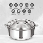 MILTON Galaxia Set of 3 Insulated SS Casserole (1.2, 2.09, 2.45 L)