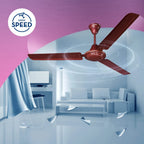 Crompton SUREBREEZE HILLBRIZ 1200 mm (48 inch) Ceiling Fan (Brown) 1 Star