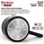 Hawkins 2 Litre Instaa Pressure Cooker, Induction Inner Lid Cooker, Tall Body Hard Anodised Cooker, Black (IIH2T)
