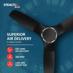 Havells Stealth Air BLDC 1200mm Ceiling Fan| Upto 55% Energy Saving| Silent & Premium| 5 stars Rating| 100% Copper Motor| RF Remote, Memory Backup,...