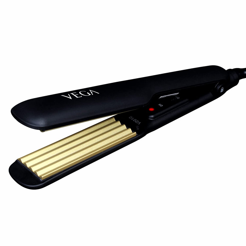VEGA Classic Hair Crimper With Quick Heat Up & Ceramic Coated Plates, (VHCR-01), Black & VEGA Adore Hair Straightener with Ceramic Coated Plates...