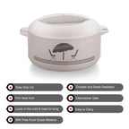 CELLO Chef Plastic Casserole, 1.5 litres, White