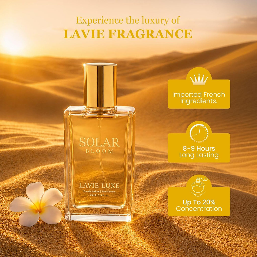 Lavie Luxe Solar Bloom Eau De Parfum | Luxury Collection 25ml Perfume | Perfume for Women