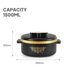 CELLO Exotic 1500 Casserole Hot Pot Case for Daily Use 1500 ml, Black |