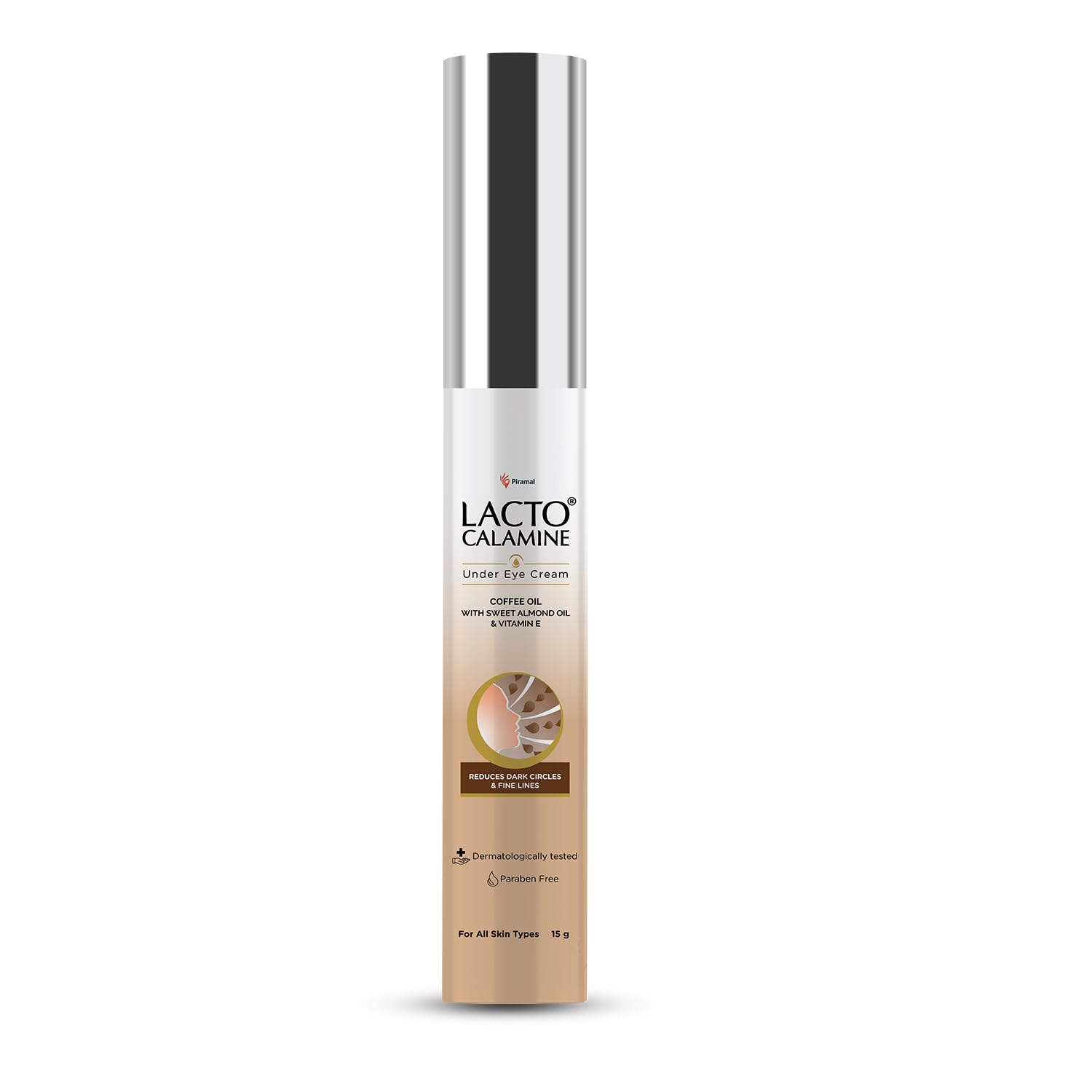 Lacto Calamine Under Eye Cream For Dark Circles for Women & Men | Fine Lines & Puffy Eyes With Cooling Massage Roller |15g Each - Pack of 2 | With...