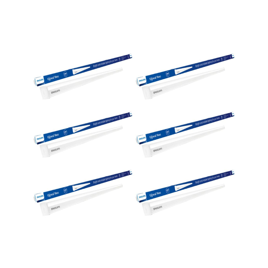 PHILIPS 36 W LED Tubelight | Ujjawal Neo LED Tubelight for Home & Hall, Colour : Cool Day Light, Pack Of 6