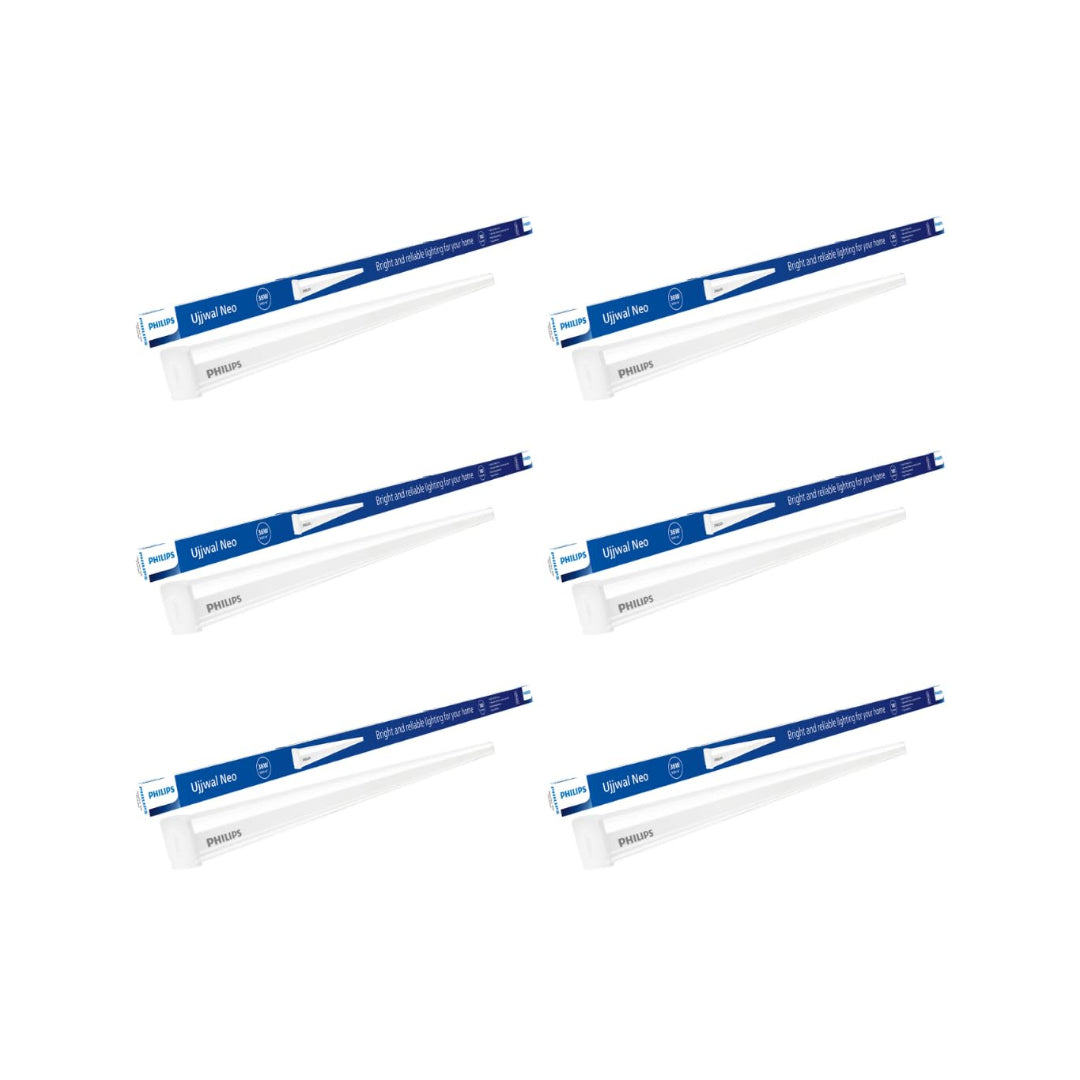 PHILIPS 36 W LED Tubelight | Ujjawal Neo LED Tubelight for Home & Hall, Colour : Cool Day Light, Pack Of 6