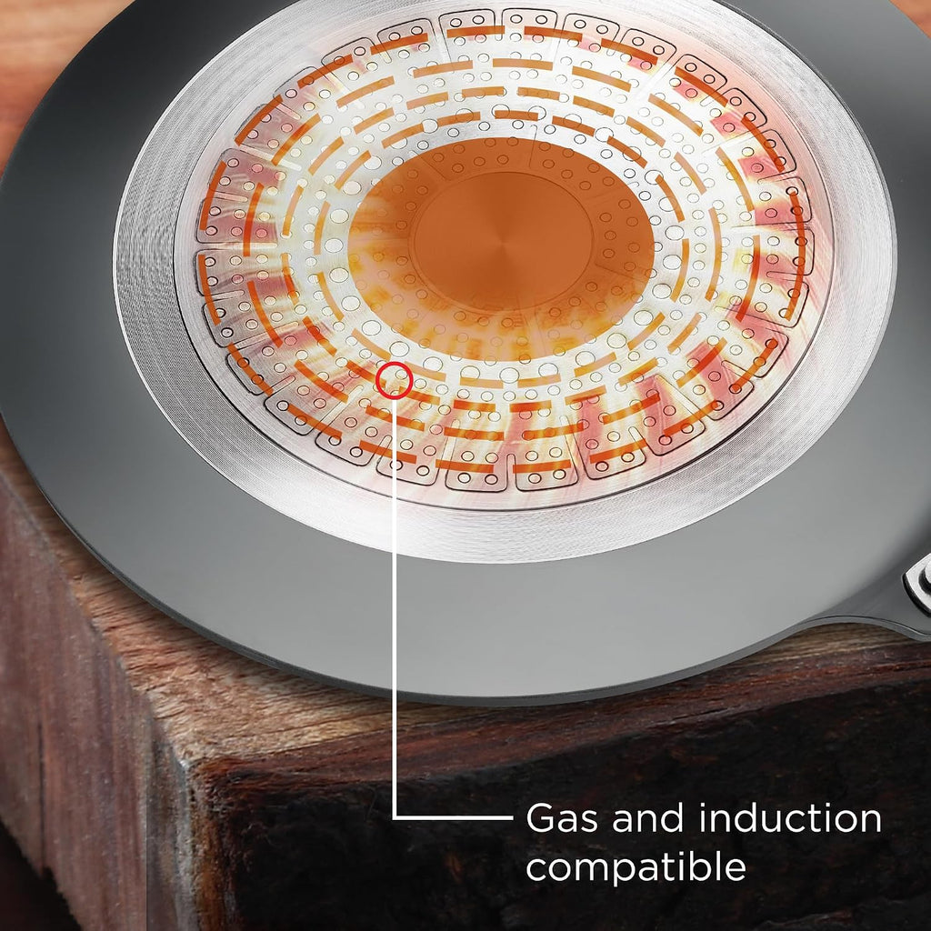 Prestige Durastone 33cm Hard Anodised Non-Stick Dosa Tawa| 6 Layer Non-Stick Coating| Gas and Induction Compatible|