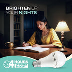 HAVELLS 8.5w LED Emergency Bulb | Shatter Resistant |Cool Day White (6500K) | B22 LED Bulb Base | Inverter Bulb for home,4 Hours battery back up| Li-ion Battery | Over charging Protection (PACK OF 2)