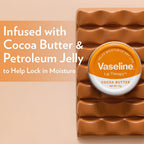 Vaseline Lip Tins Cocoa Butter, 17g | Infused with Cocoa Butter for Hydration & Glossy Shine Softline (Transparent)