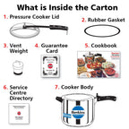 Hawkins 6 Litre Inner Lid Pressure Cooker, Stainless Steel Cooker, Induction Cooker, Silver (HSS60), 6 Liter