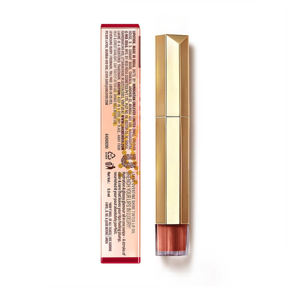 LAKMÉ 9to5 Overtime Shine Tinted Lip Oil - Cocoa Truffle 5.3ml