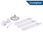 Crompton Super Briz Deco 1200 mm (48 inch) High Speed Decorative Ceiling Fan (Silver white)