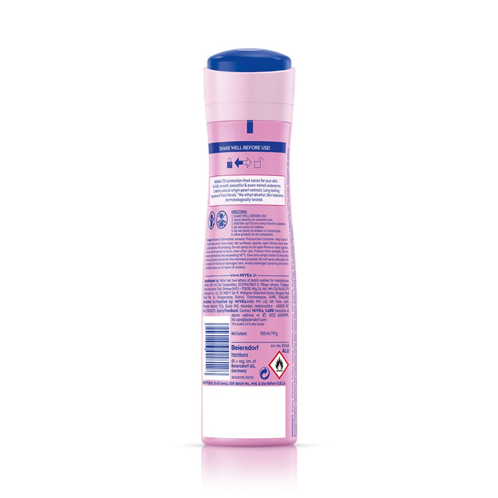 Nivea Female Pearl & Beauty Radiance Citrus Scent Liquid Deodorant 150 Ml | For Eventoned Smooth & Beautiful Underarms, Pack Of 1