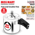 Hawkins 3.5 Litre Miss Mary Pressure Cooker, Inner Lid Cooker, Silver (MM35)