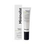 Minimalist Vitamin K + Retinal 01% Under Eye Cream | Reduces Dark Circles, Wrinkles & Fine Lines | With Caffeine for Puffiness | For Women & Men | 14 gm