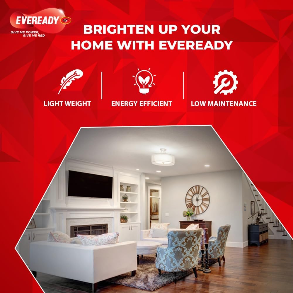 Eveready 18W LED Bulb | 1800 Lumen | 4KV Surge Protection | Long Life & Low Maintenance | BIS Certified | 1 Year Warranty | 100 Lumens Per Watt | Cool..