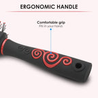AGARO Royal Round Hair Brush with Strong & flexible boar bristles having Anti static ball tips