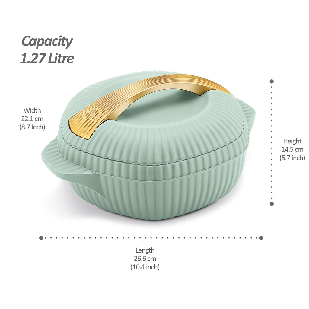 MILTON plastic Oyster 1500 PU Insulated Casserole, 1275 ml