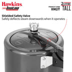 Hawkins 2 Litre Instaa Pressure Cooker, Induction Inner Lid Cooker, Tall Body Hard Anodised Cooker, Black (IIH2T)