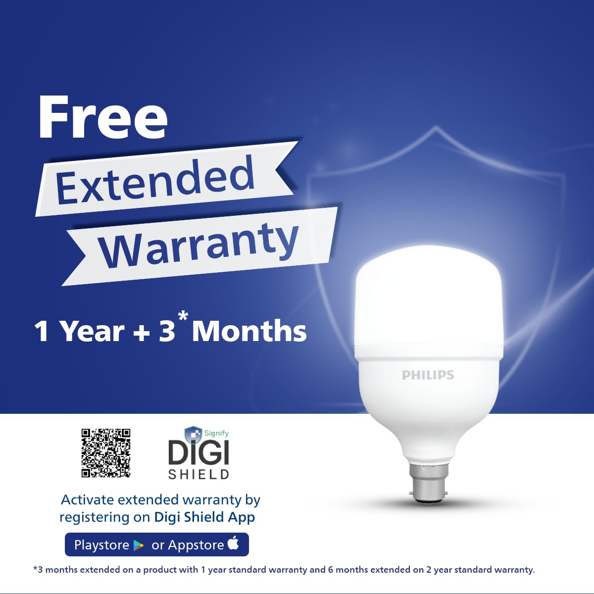Philips 40 - watt LED Bulb | AceBright High Wattage LED Bulb | Bulb Base : B22, Light Bulb for Home | Colour : Cool Day Light, Pack of 4