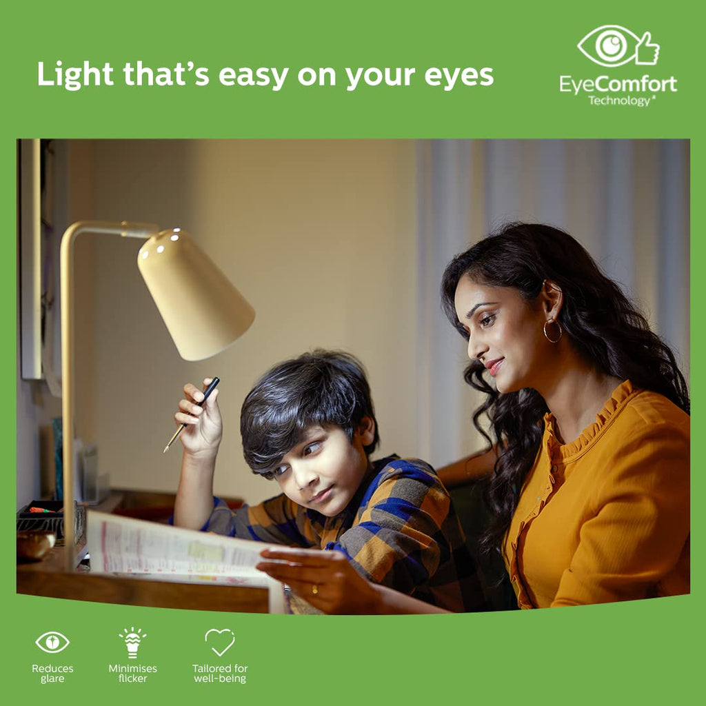 Philips 12-Watt Glass LED Bulb | Full Glow Energy Saver 1200 Lumen Frosted Diffused LED Bulb | Base -B22 | Crystal White,Pack of 6