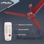 Bajaj Frore Turbo BLDC 1200 MM 5 Star Rated Ceiling Fans For Home
