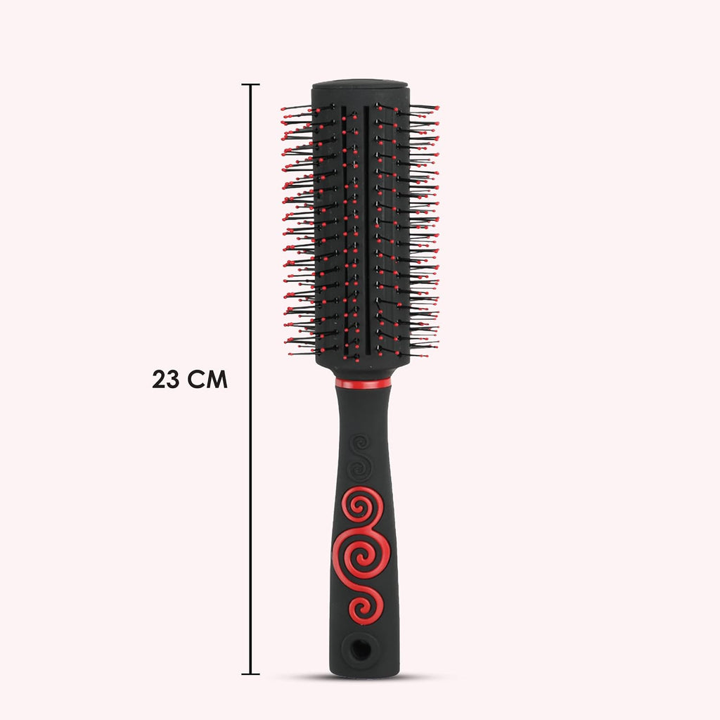 AGARO Royal Round Hair Brush with Strong & flexible boar bristles having Anti static ball tips