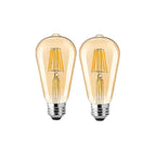 Gesto 4W E27 Base Filament Bulbs/Edison Hanging Light Led Bulb Warm White 2700K Antique Vintage Filament Light Bulbs, Pack Of 2