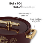 CELLO Jewel NX Insulated Casserole Set of 3 Pcs (500ml, 1000ml, 1500ml) Burgundy |