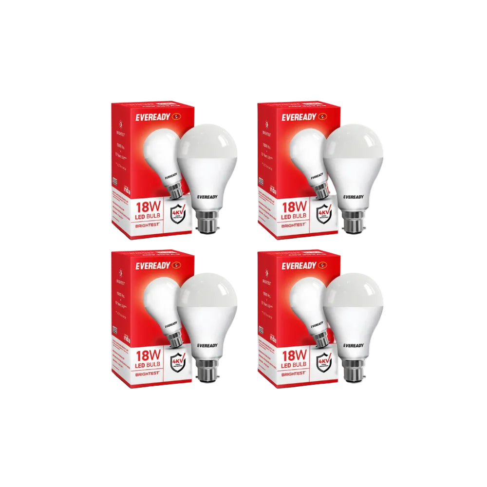Eveready 18W LED Bulb | 1800 Lumen | 4KV Surge Protection | Long Life & Low Maintenance | BIS Certified | 1 Year Warranty | 100 Lumens Per Watt | Cool..