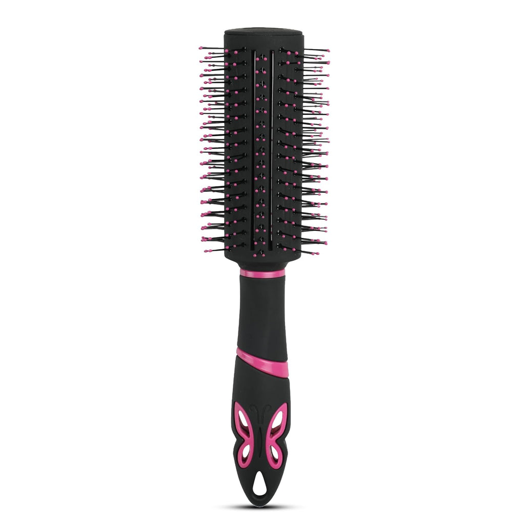 AGARO Delight Round Hair Brush with Strong & flexible boar bristles having Anti static ball tips