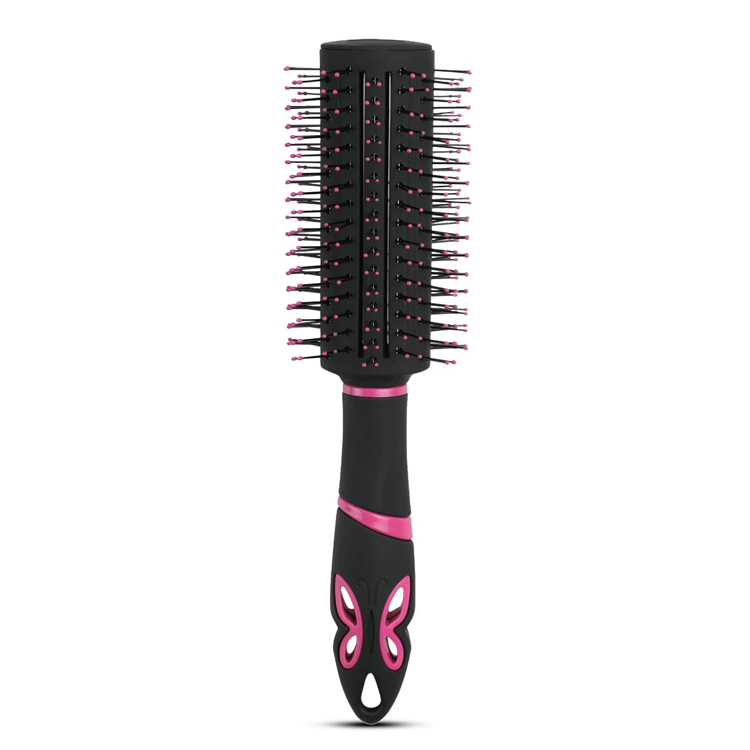 AGARO Delight Round Hair Brush with Strong & flexible boar bristles having Anti static ball tips