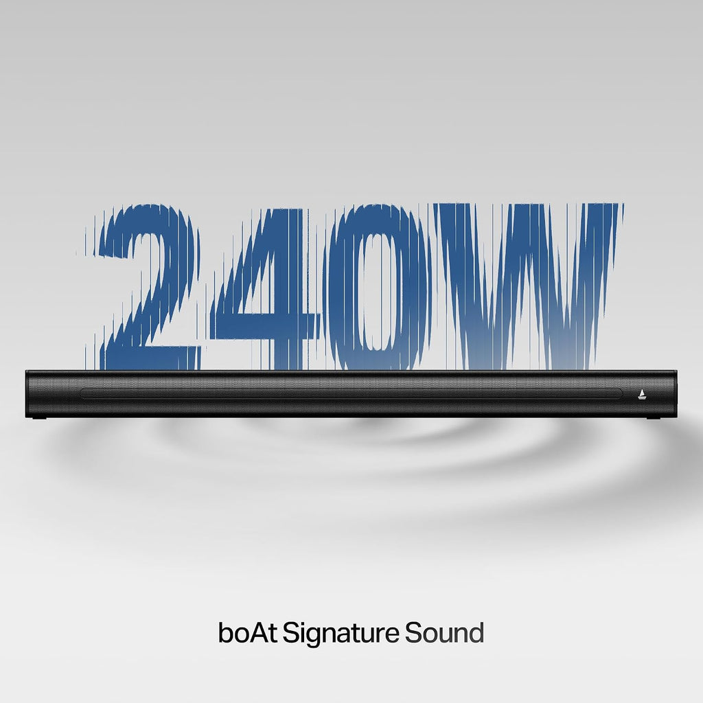 boAt Aavante 2.1 2450, 240W Signature Sound, 2.1-Channel with Wireless Subwoofer, BT v5.4, Multiple Ports, EQ Modes, Bluetooth Sound bar, Home Theatre...
