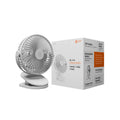Orient Electric Orbis Rechargeable Personal Fan | 360° Rotation | 1800 mAh Battery | 4 Speed Modes with Timer | Quiet Operation | USB Type-C Charging | Clip-On Mini Fan | Cloud White