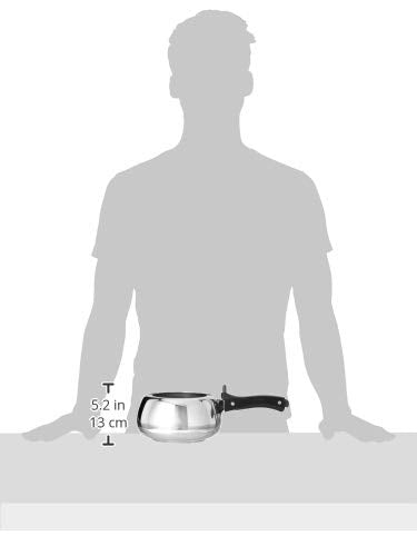 Hawkins 2 Litre Contura Pressure Cooker, Stainless Steel Inner Lid Cooker, Induction Cooker, Silver (SSC20)