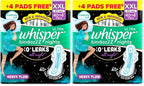 Whisper Bindazzz Nights 15x3 XXL Sanitary Pads, Upto 0% Leaks All Night Long, For Heavy Flow