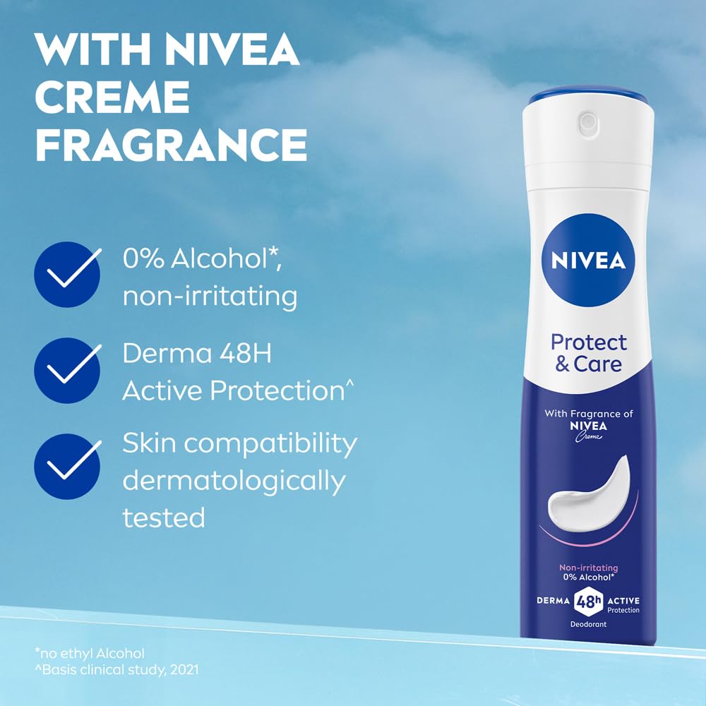 NIVEA Women Protect And Care Fresh Deodorant, 150Ml - Creme, Spray