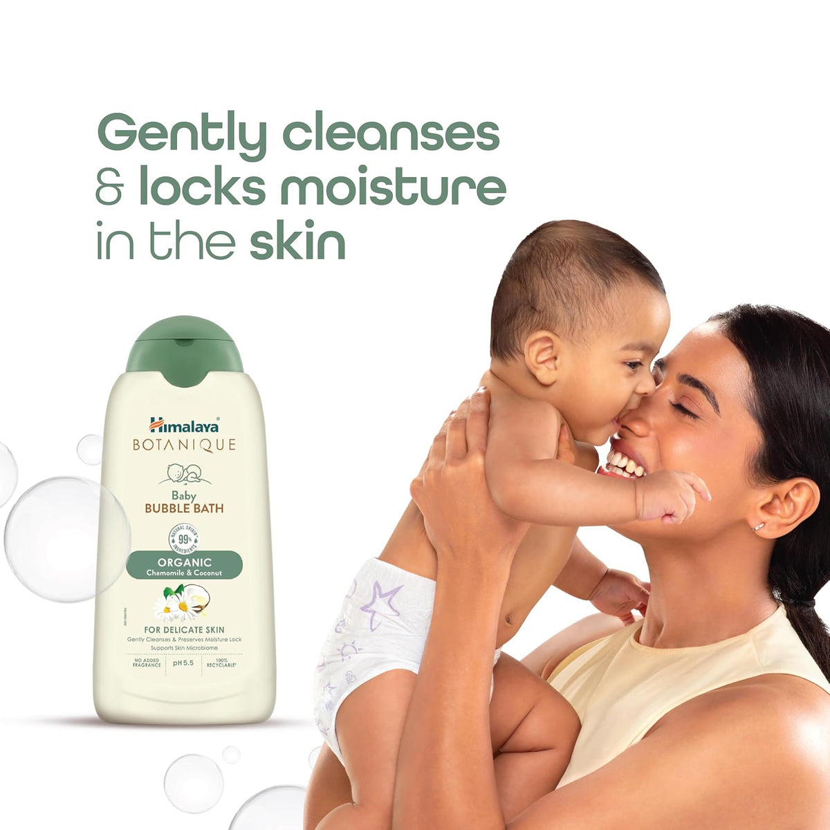 Himalaya Botanique Baby Bubble Bath|Organic|Pediatrician Tested|200 ml