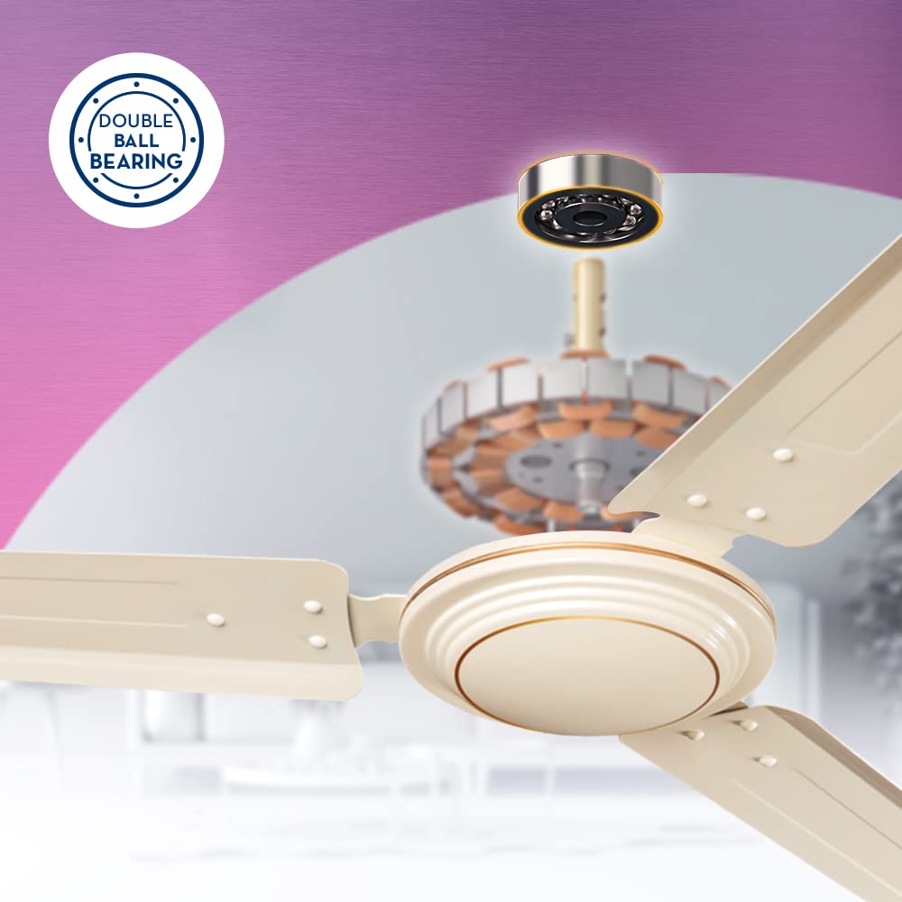 Crompton Surebreeze Hillbriz 1200 Mm (48 Inch) Ceiling Fan (Ivory)5 stars Rated Energy Efficient Fans