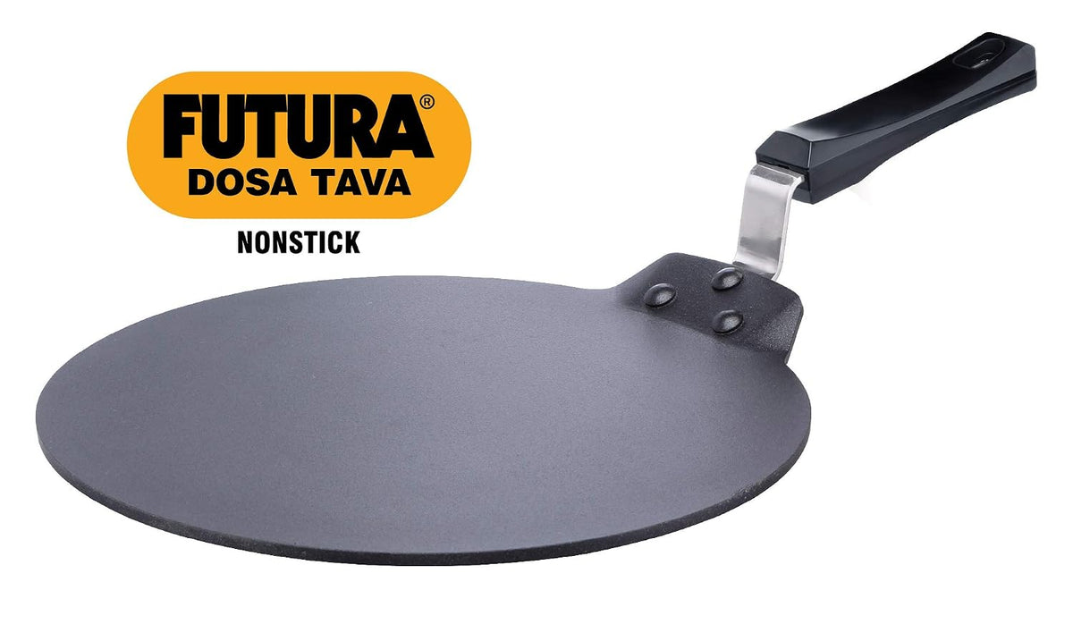 Hawkins Futura Non Stick Dosa Tawa, 33cm, Black & Futura Nonstick Dosa Tava, 28 cm, Black Combo