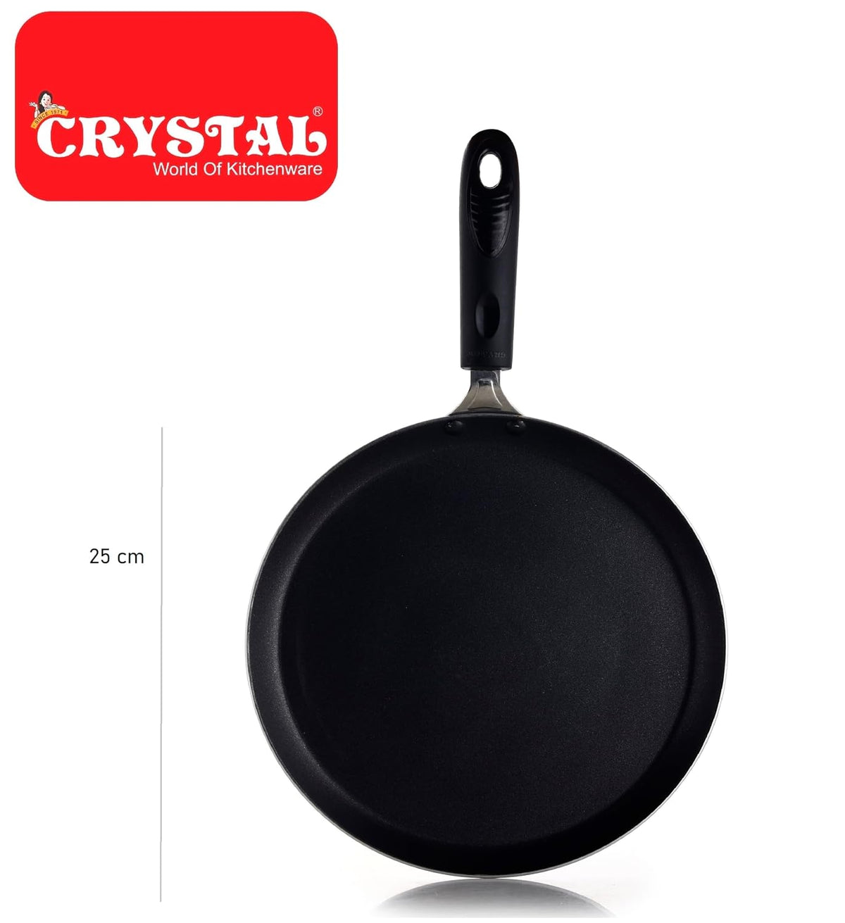 Crystal Classic Series Non Stick Dosa Tawa|Flat Tawa 250 mm | 2.6 mm Thickness
