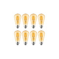Gesto 4W E27 E26 Base Edison Bulb | 15000 Light Hours | Hanging LED Warm White 2700K Antique Vintage Filament Bulbs (Pack of 8)