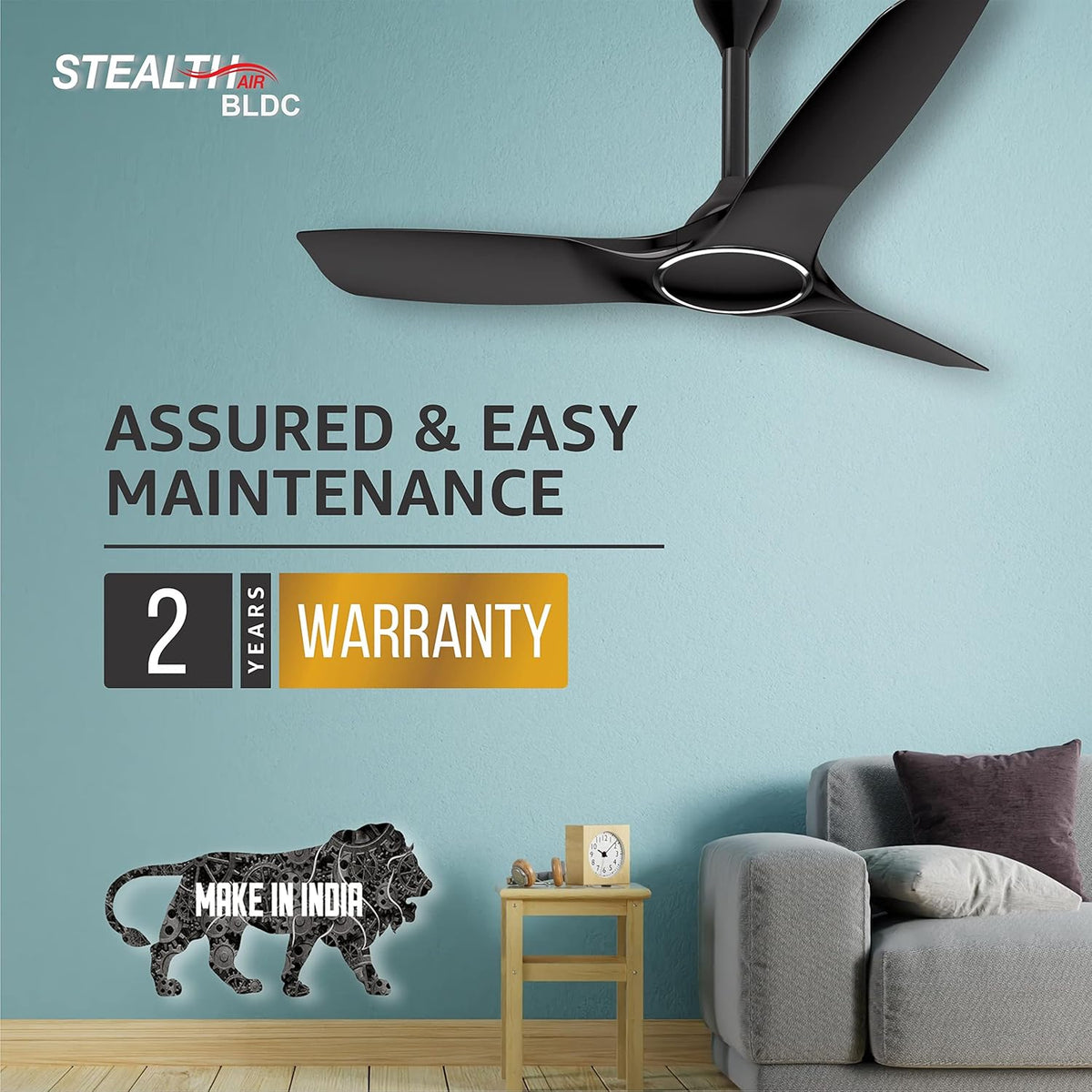 Havells Stealth Air BLDC 1200mm Ceiling Fan| Upto 55% Energy Saving| Silent & Premium| 5 stars Rating| 100% Copper Motor| RF Remote, Memory Backup,...