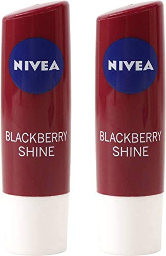 NIVEA- 2pcs of BLACKBERRY SHINE Lip Balm (4.8 g)