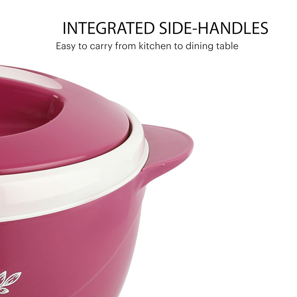 CELLO Sapphire Insulated Casserole Hot Pot For Kitchen 1250 ml Pink |